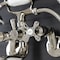 Kingston Brass KS226PN Wall Mount Tub Faucet with Hand Shower, Polished Nickel KS226PN - alternate 4